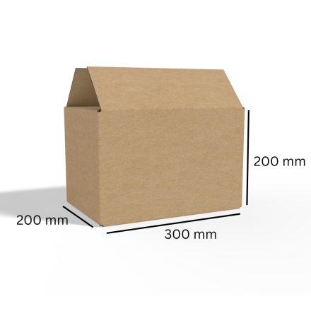 Kartondoboz 300x200x200 - 3 rétegű